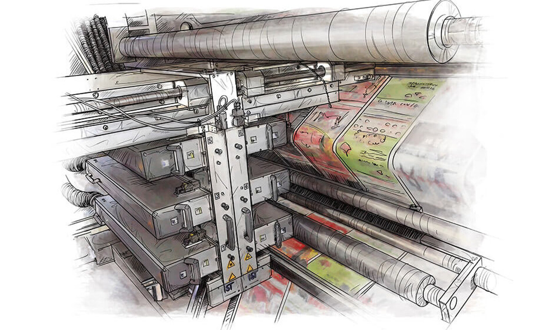 UV curing in newspaper printing - IST METZ